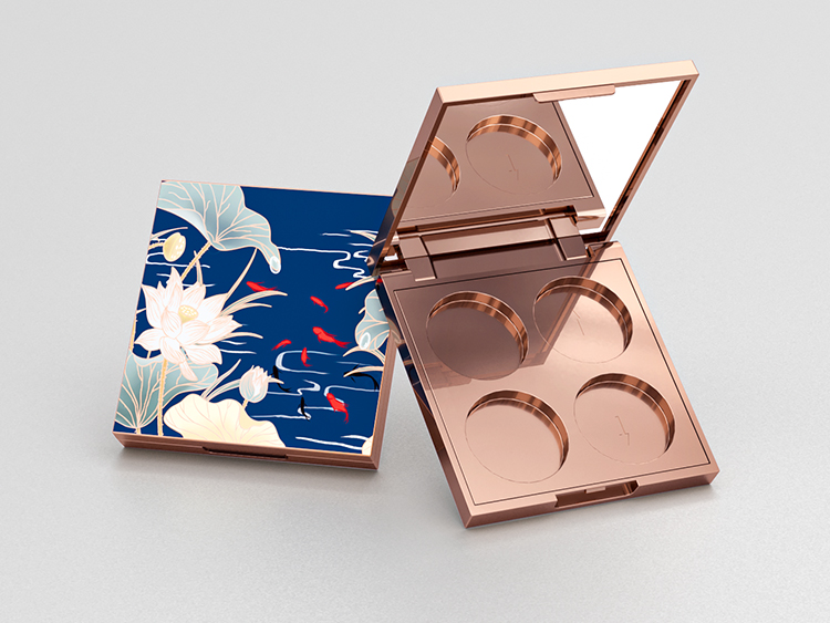 四宮格圓格子塑料眼影盤(pán)包裝注塑加工