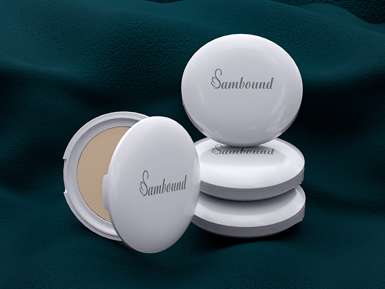 廠家定制圓形白色散粉盒分裝盒